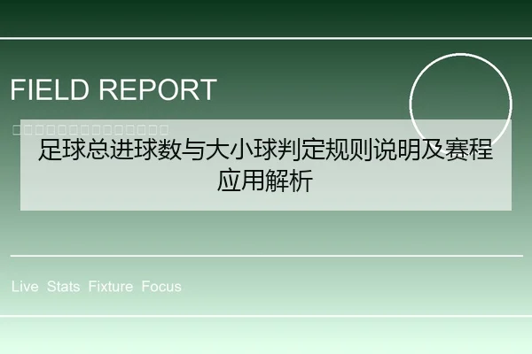足球总进球数与大小球判定规则说明及赛程应用解析
